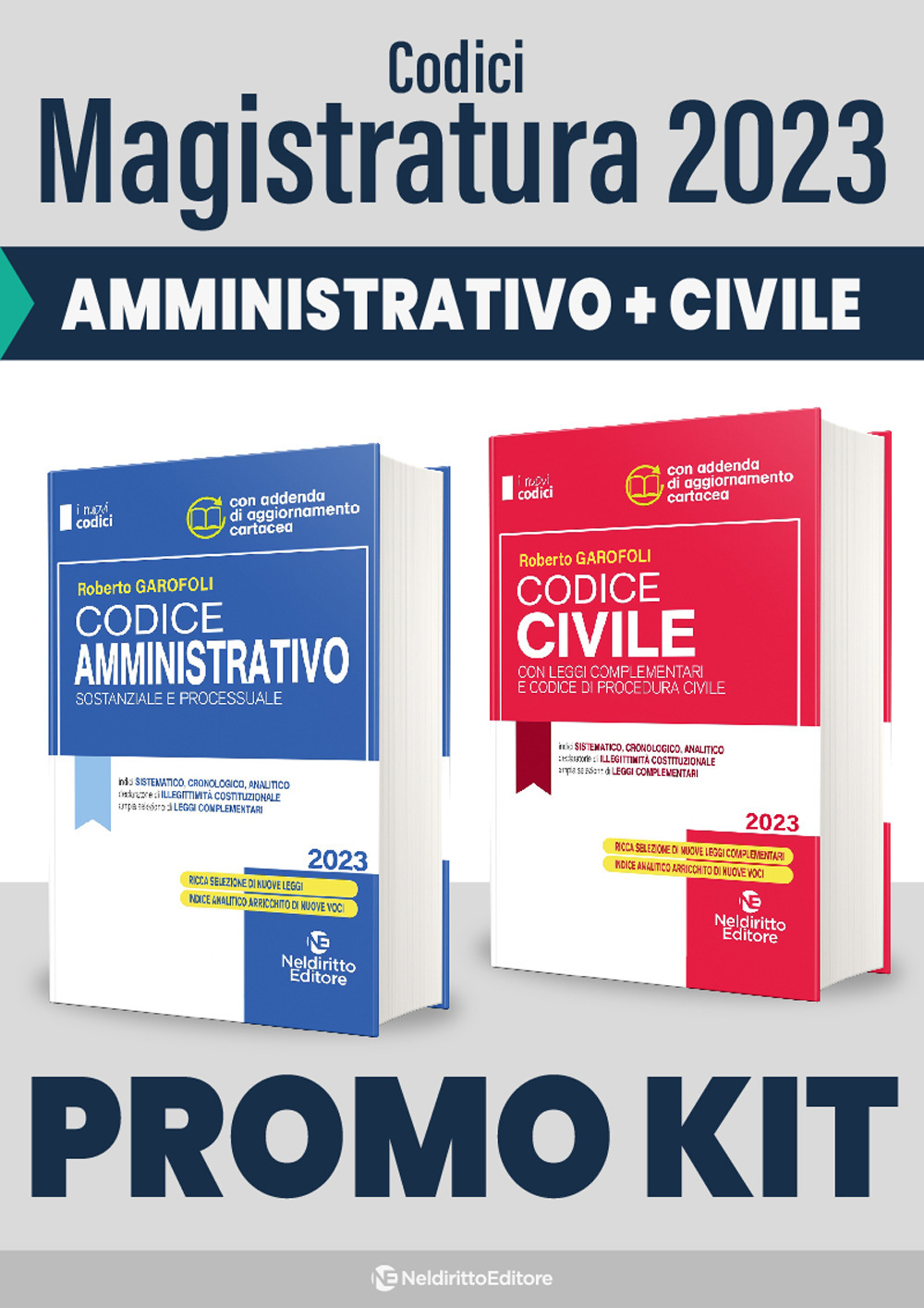 Kit codici magistratura 2023. Codice amministrativo sostanziale e processuale-Codice civile con leggi complementari e codice di procedura civile