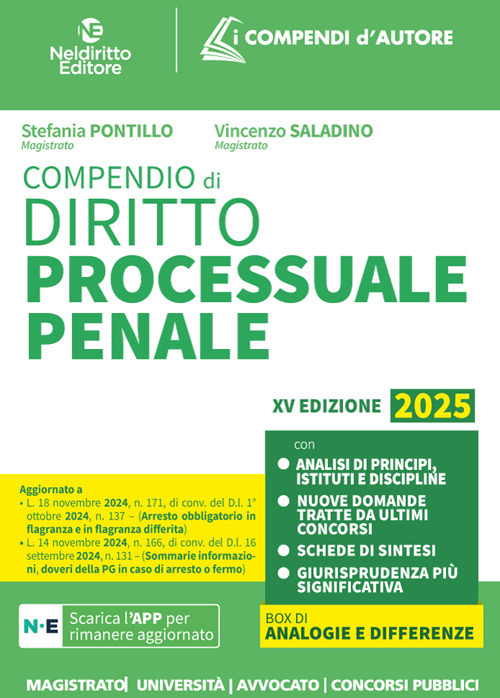 Compendio di procedura penale 2025. Nuova ediz.