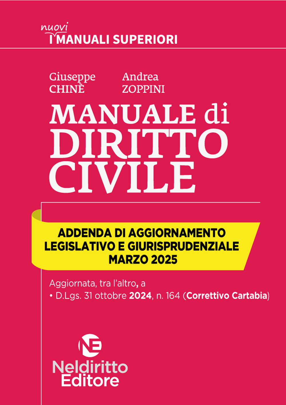 Addenda di aggiornamento. Manuale superiore di Civile. Marzo 2025