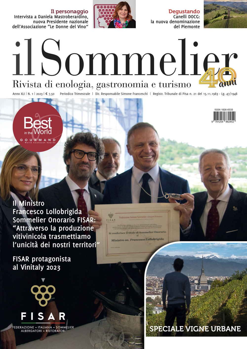 Il sommelier. Rivista di enologia, gastronomia e turismo (2023). Vol. 1