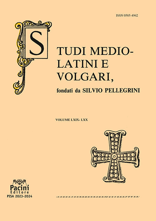 Studi mediolatini e volgari (2023-2024). Vol. 69-70