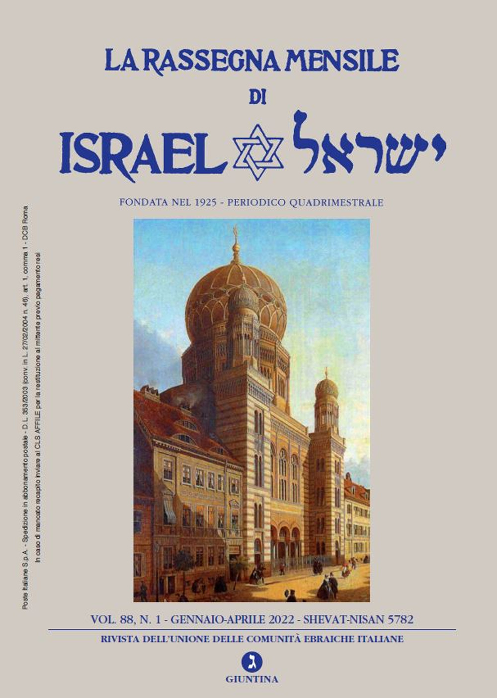 La rassegna mensile di Israel. Vol. 88
