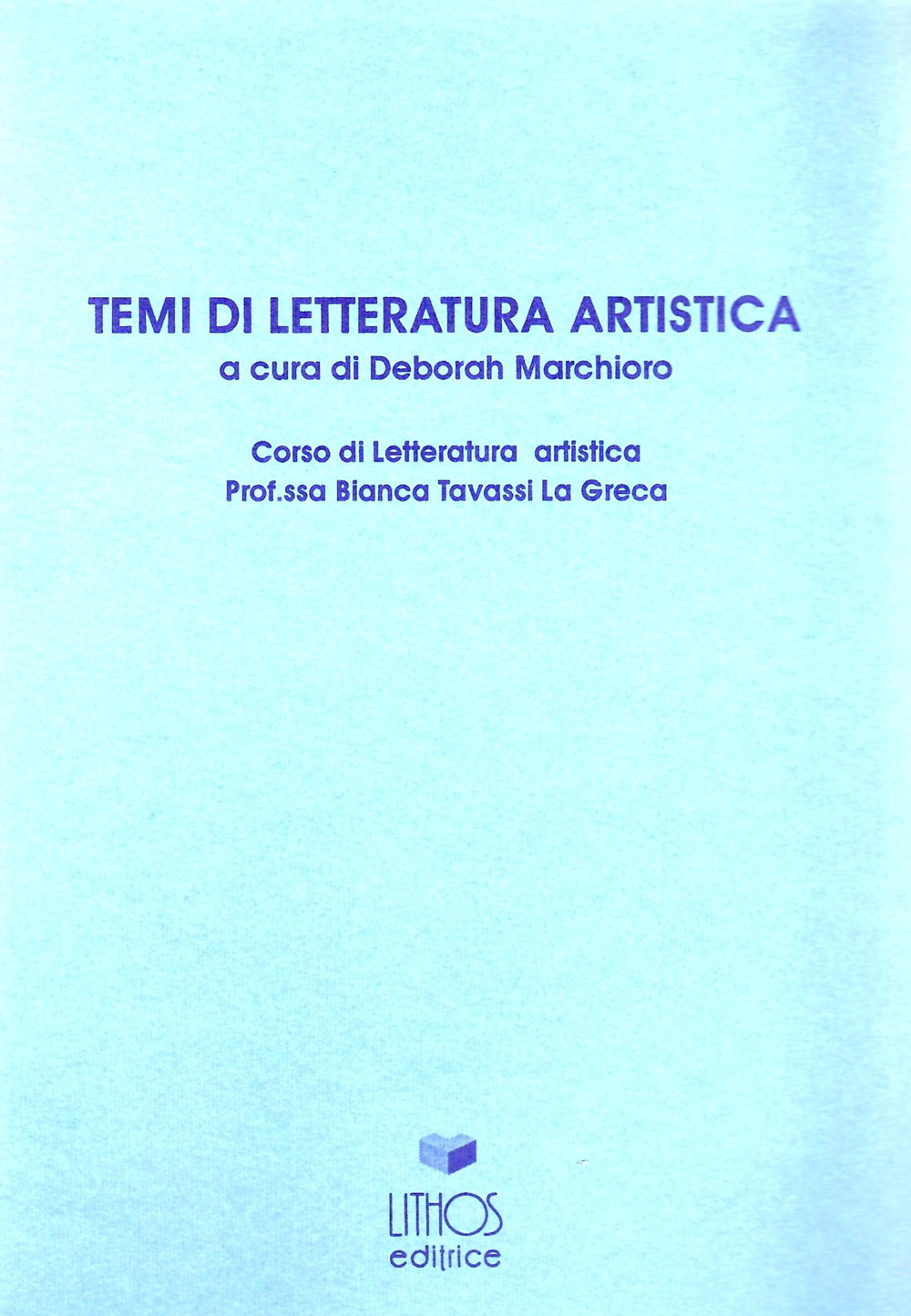 Temi di letteratura artistica