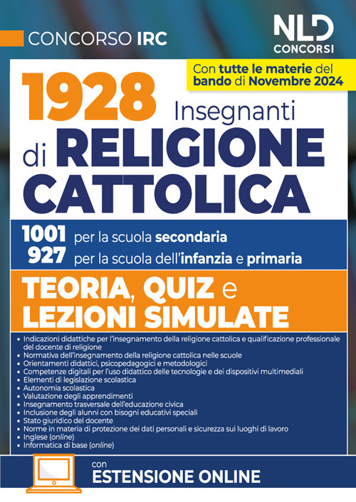 Concorso 1928 Insegnanti Religione Cattolica. Teoria e lezioni simulate. Per la Scuola dell'infanzia, primaria e secondaria