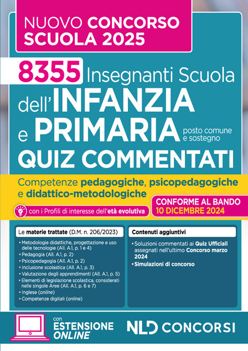 Quiz commentati per il nuovo Concorso per la Scuola dell'Infanzia e primaria 2024