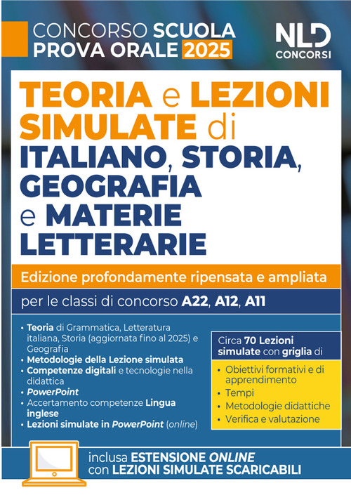 Concorso scuola 2025. Lezioni simulate di italiano, storia e geografia e materie letterarie 2025 per la prova orale del concorso. Con - espansione online