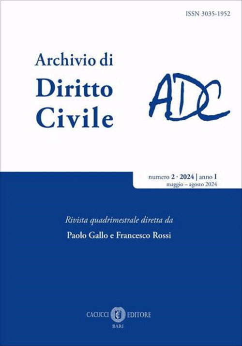 Archivio di diritto civile (2024). Vol. 2