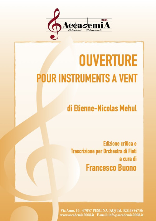 Ouverture pour instruments a vent. Ediz. a spirale