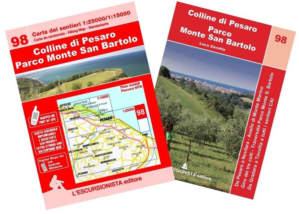 Colline di Pesaro, Parco Monte San Bartolo. Con carta escursionistica 1:25000