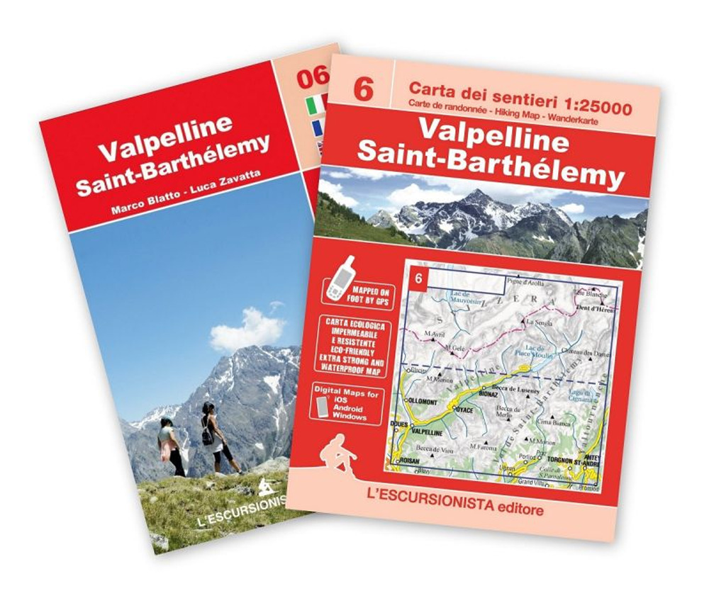 Valpelline, Saint-Barthelemy carta dei sentieri 1:25.000. Con guida Trekking Week-end. Ediz. multilingue