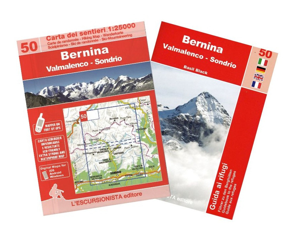 Bernina, Valmalenco, Sondrio. Ediz. multilingue. Con carta dei sentieri 1:25000