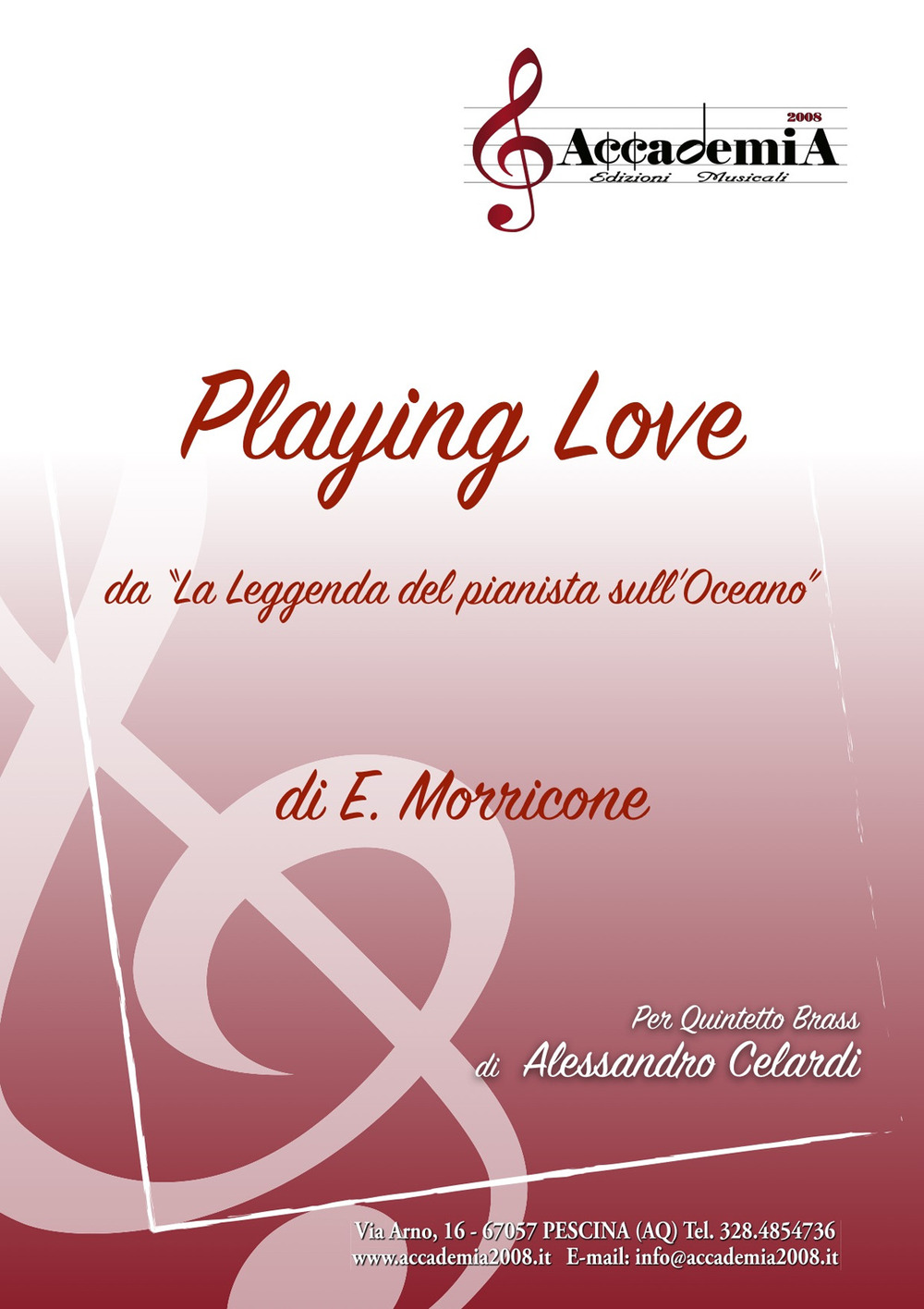 Playing love da «La leggenda del pianista sull'oceano» di Ennio Morricone. Ediz. a spirale