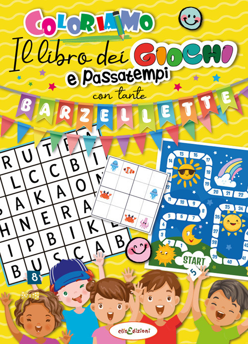 Libro dei giochi e passatempi con tante barzellette