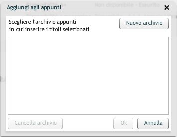 crea archivio appunti