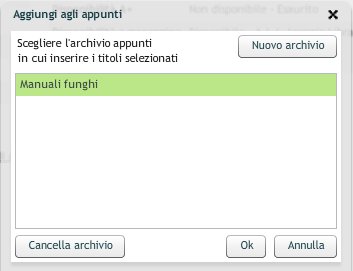 seleziona archivio appunti