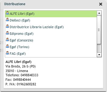 elenco dei possibili distributori